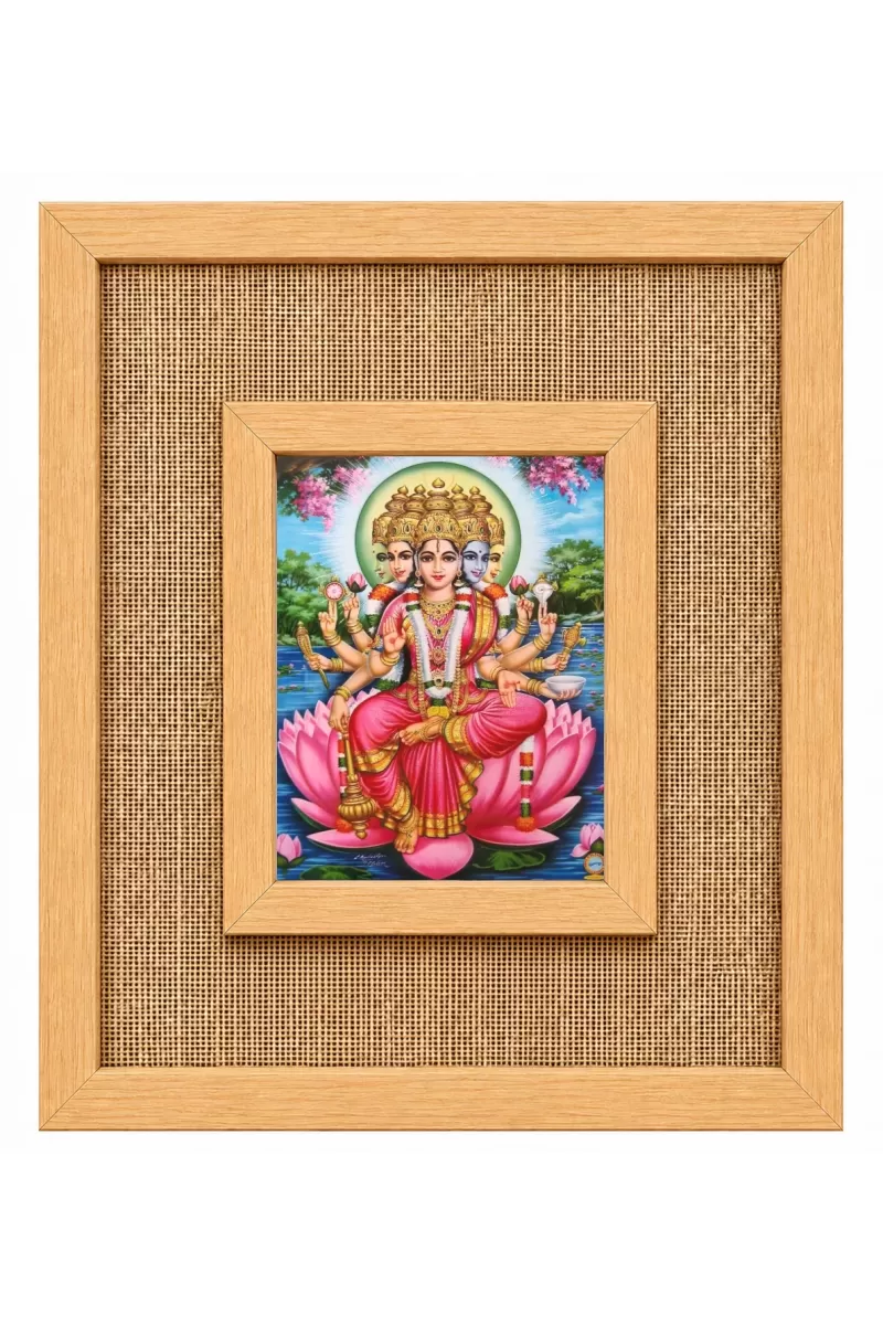 Mata Gayatri Laminated Jute Wall Photo Frame, 14 X 16 Inch (F174497)