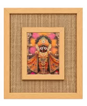 Lord Jagannath Laminated Jute Wall Photo Frame, 14 X 16 Inch (F174500)