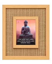Buddha Laminated Jute Wall Photo Frame, 14 X 16 Inch (F174503)