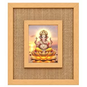 Lord Ganesha Laminated Jute Wall Photo Frame, 14 X 16 Inch (F174504) Lord Ganesha Laminated Jute Wall Photo Frame, 14 X 16 Inch (F174504)