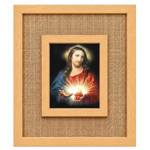 Jesus Christ Laminated Jute Wall Photo Frame, 14 X 16 Inch (F174505) Jesus Christ Laminated Jute Wall Photo Frame, 14 X 16 Inch (F174505)