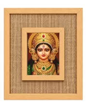 Durga Maa Laminated Jute Wall Photo Frame, 14 X 16 Inch (F174506)