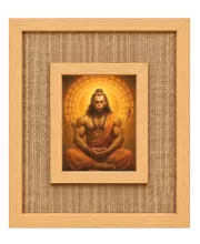 Hanuman Laminated Jute Wall Photo Frame, 14 X 16 Inch (F174507)