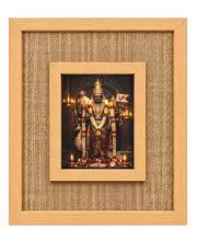 God Venkatswarar Laminated Jute Wall Photo Frame, 14 X 16 Inch (F174509)