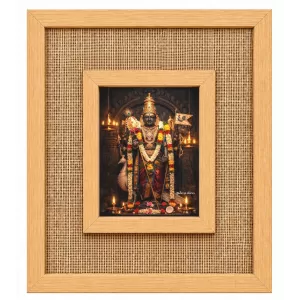 God Venkatswarar Laminated Jute Wall Photo Frame, 14 X 16 Inch (F174509)