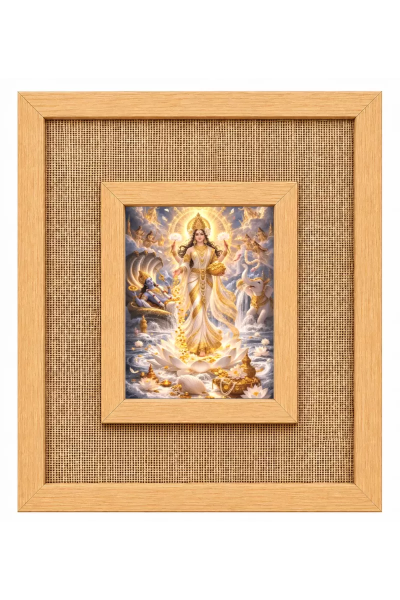 Maa Ganga Laminated Jute Wall Photo Frame, 14 X 16 Inch (F174516)