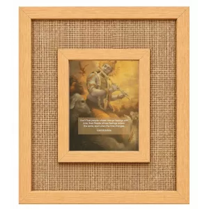 Lord Krishna Laminated Jute Wall Photo Frame, 14 X 16 Inch (F174518) Lord Krishna Laminated Jute Wall Photo Frame, 14 X 16 Inch (F174518)
