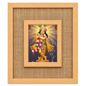 Lord Krishna Laminated Jute Wall Photo Frame, 14 X 16 Inch (F174525) Lord Krishna Laminated Jute Wall Photo Frame, 14 X 16 Inch (F174525)