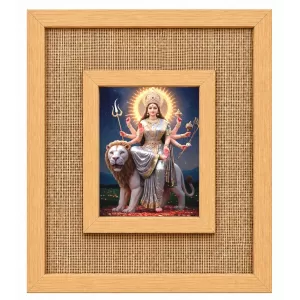 Durga Maa Laminated Jute Wall Photo Frame, 14 X 16 Inch (F174526) Durga Maa Laminated Jute Wall Photo Frame, 14 X 16 Inch (F174526)