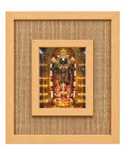 God Venkatswar  Laminated Jute Wall Photo Frame, 14 X 16 Inch (F174530)