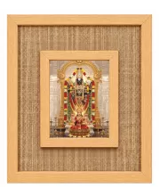 God Venkatswarar Laminated Jute Wall Photo Frame, 14 X 16 Inch (F174531)