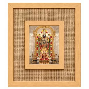 God Venkatswarar Laminated Jute Wall Photo Frame, 14 X 16 Inch (F174531)