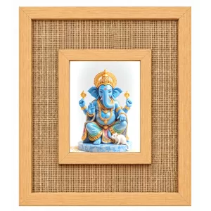 Lord Ganesha Laminated Jute Wall Photo Frame, 14 X 16 Inch (F174535) Lord Ganesha Laminated Jute Wall Photo Frame, 14 X 16 Inch (F174535)