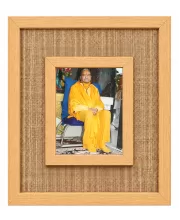 Jagadguru Kripalu Maharaj Laminated Jute Wall Photo Frame, 14 X 16 Inch (F174541)