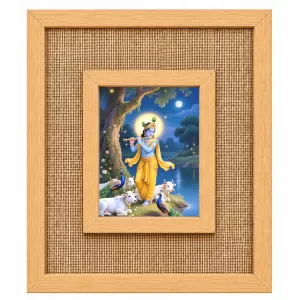 Lord Krishna Laminated Jute Wall Photo Frame, 14 X 16 Inch (F174542) Lord Krishna Laminated Jute Wall Photo Frame, 14 X 16 Inch (F174542)