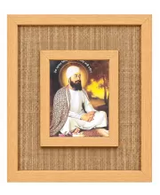 Guru Nanak Ji Laminated Jute Wall Photo Frame, 14 X 16 Inch (F174546)