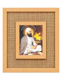 Guru Nanak Ji Laminated Jute Wall Photo Frame, 14 X 16 Inch (F174546)