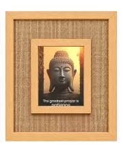 Buddha Laminated Jute Wall Photo Frame, 14 X 16 Inch (F174552)