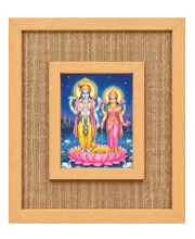 Lakshmi Narayan Laminated Jute Wall Photo Frame, 14 X 16 Inch (F174561)