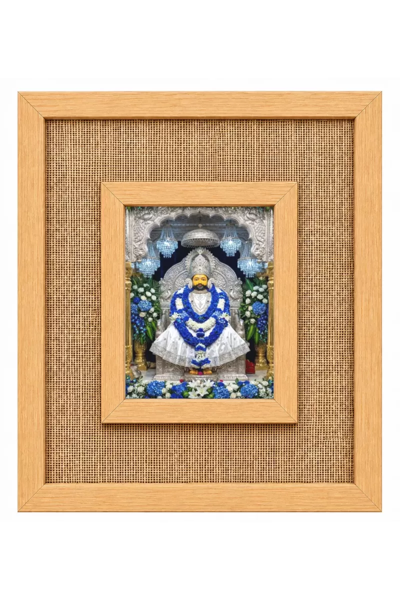 Khatu Shyam Laminated Jute Wall Photo Frame, 14 X 16 Inch (F174563)