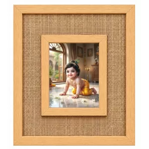 Lord Krishna Laminated Jute Wall Photo Frame, 14 X 16 Inch (F174565) Lord Krishna Laminated Jute Wall Photo Frame, 14 X 16 Inch (F174565)