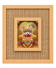 Lord Jagannath Laminated Jute Wall Photo Frame, 14 X 16 Inch (F174566)