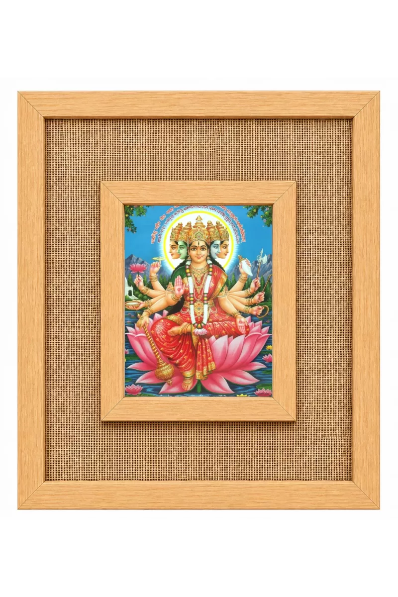 Mata Gayatri Laminated Jute Wall Photo Frame, 14 X 16 Inch (F174567)