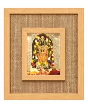 Lord Venkateswara Laminated Jute Wall Photo Frame, 14 X 16 Inch (F174569)