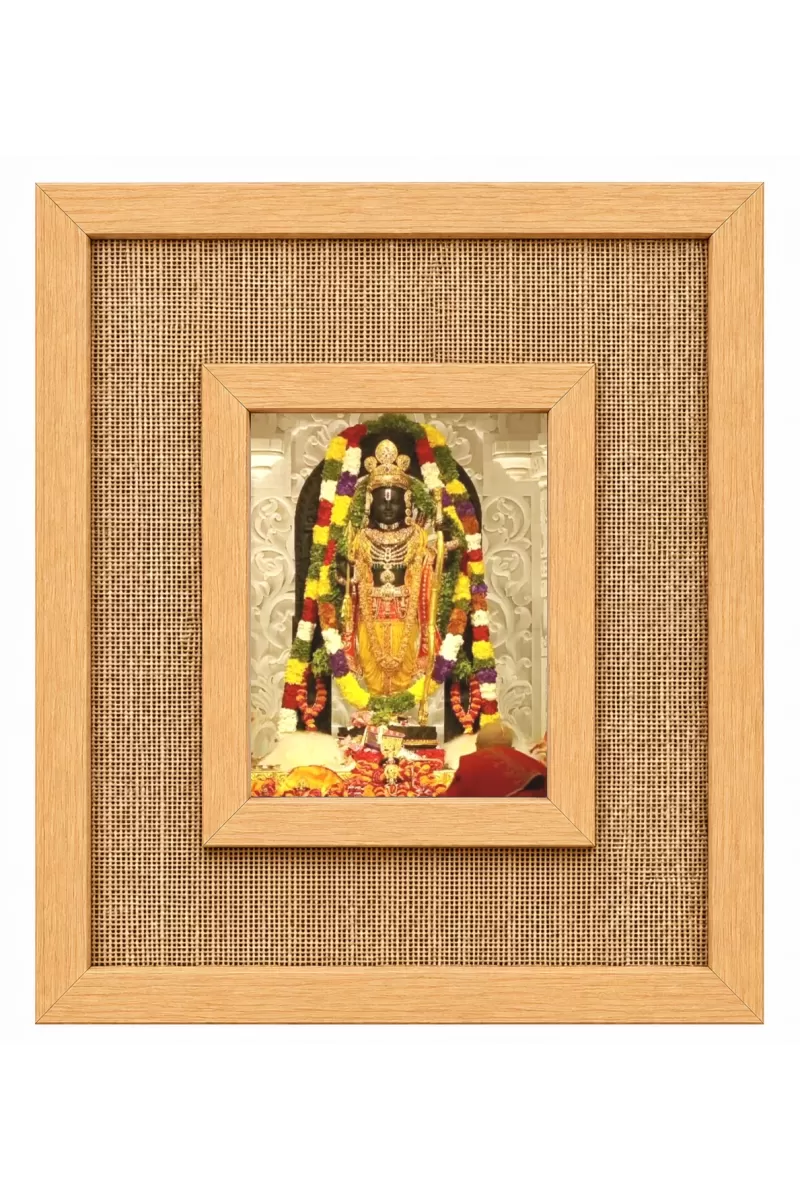 Lord Venkateswara Laminated Jute Wall Photo Frame, 14 X 16 Inch (F174569)
