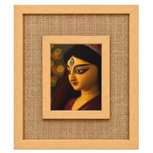 Durga Maa Laminated Jute Wall Photo Frame, 14 X 16 Inch (F174570) Durga Maa Laminated Jute Wall Photo Frame, 14 X 16 Inch (F174570)