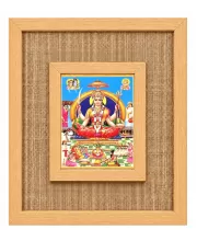 Santoshi Maa Laminated Jute Wall Photo Frame, 14 X 16 Inch (F174571)