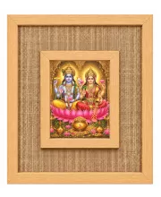 Lakshmi Narayana Laminated Jute Wall Photo Frame, 14 X 16 Inch (F174577)