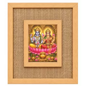 Lakshmi Narayana Laminated Jute Wall Photo Frame, 14 X 16 Inch (F174577) Lakshmi Narayana Laminated Jute Wall Photo Frame, 14 X 16 Inch (F174577)