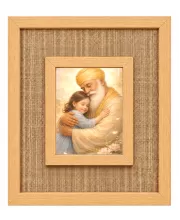 Guru Nanak Ji Laminated Jute Wall Photo Frame, 14 X 16 Inch (F174582)