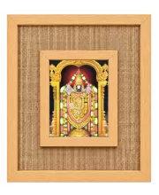 Lord Venkateswara Laminated Jute Wall Photo Frame, 14 X 16 Inch (F174583)