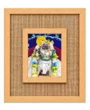 Lord Krishna Laminated Jute Wall Photo Frame, 14 X 16 Inch (F174586)