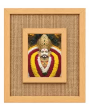 Khatu Shyam Laminated Jute Wall Photo Frame, 14 X 16 Inch (F174588)