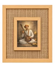 Shree Namdev Maharaj Laminated Jute Wall Photo Frame, 14 X 16 Inch (F174592)