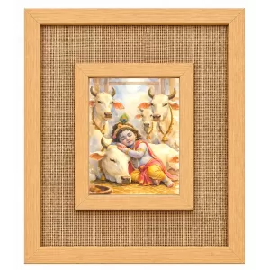 Lord Krishna Laminated Jute Wall Photo Frame, 14 X 16 Inch (F174598) Lord Krishna Laminated Jute Wall Photo Frame, 14 X 16 Inch (F174598)