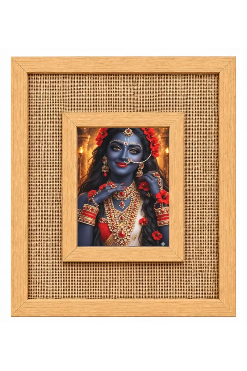 Maa Kaali Laminated Jute Wall Photo Frame, 14 X 16 Inch (F174603)