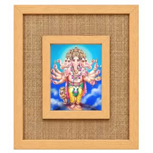 Lord Ganesha Laminated Jute Wall Photo Frame, 14 X 16 Inch (F174607) Lord Ganesha Laminated Jute Wall Photo Frame, 14 X 16 Inch (F174607)
