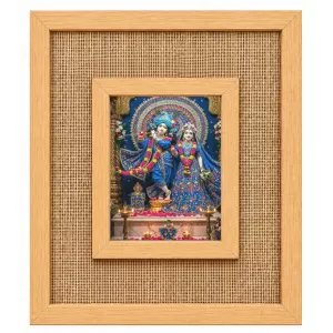 Radha Krishna Laminated Jute Wall Photo Frame, 14 X 16 Inch (F174609) Radha Krishna Laminated Jute Wall Photo Frame, 14 X 16 Inch (F174609)
