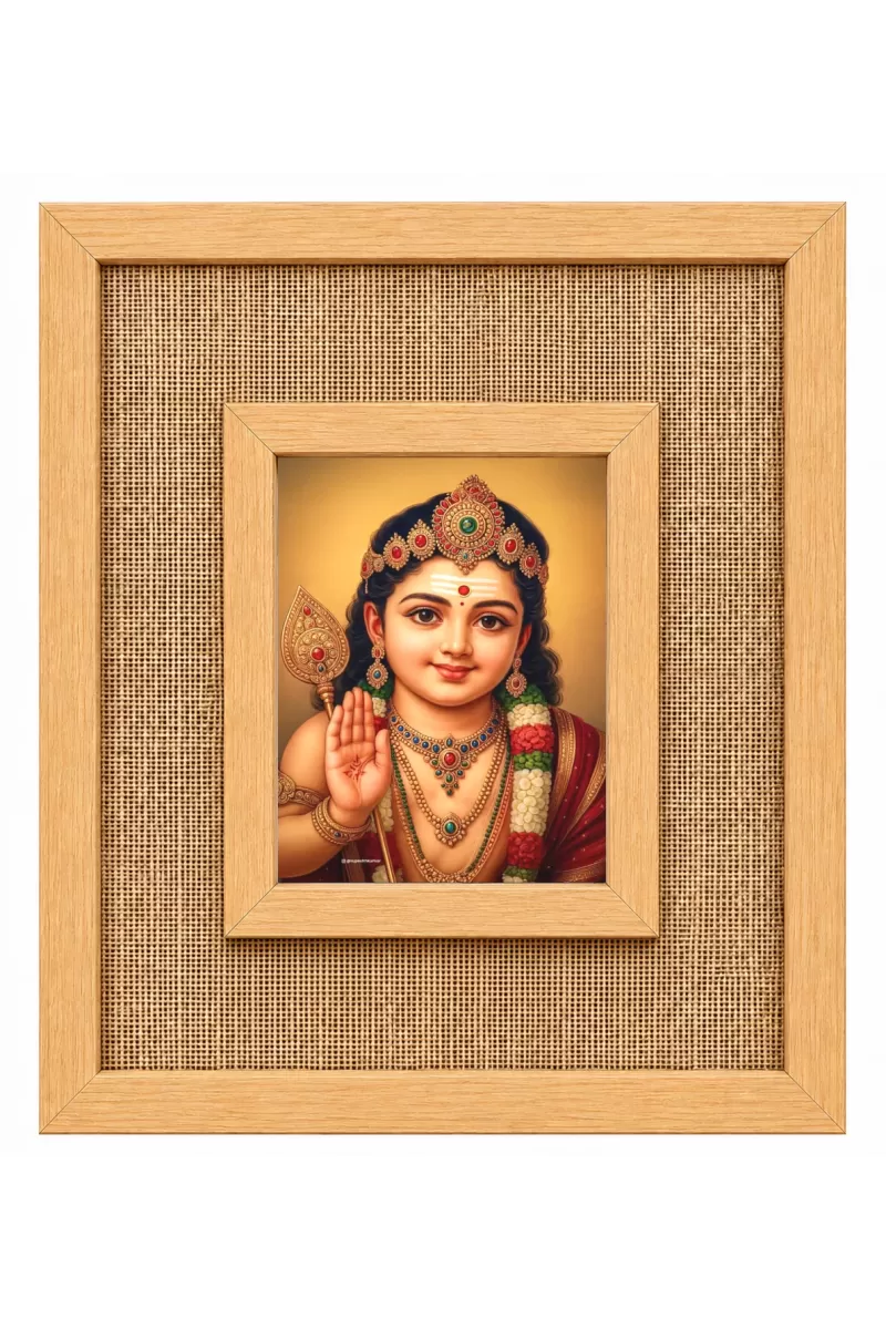Lord Mur Laminated Jute Wall Photo Frame, 14 X 16 Inch (F174610)