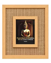 Buddha Laminated Jute Wall Photo Frame, 14 X 16 Inch (F174611)