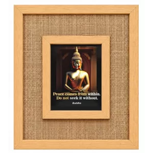 Buddha Laminated Jute Wall Photo Frame, 14 X 16 Inch (F174611) Buddha Laminated Jute Wall Photo Frame, 14 X 16 Inch (F174611)