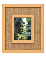 Buddha Laminated Jute Wall Photo Frame, 14 X 16 Inch (F174615)