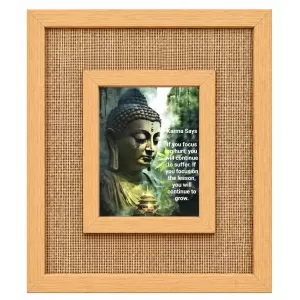 Buddha Laminated Jute Wall Photo Frame, 14 X 16 Inch (F174615) Buddha Laminated Jute Wall Photo Frame, 14 X 16 Inch (F174615)