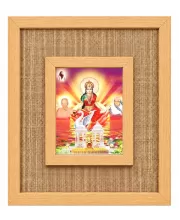Gayatri Mata Laminated Jute Wall Photo Frame, 14 X 16 Inch (F174619)