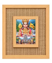 Lord Murugan Laminated Jute Wall Photo Frame, 14 X 16 Inch (F174622)