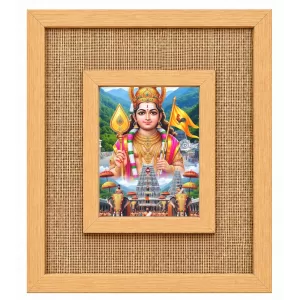 Lord Murugan Laminated Jute Wall Photo Frame, 14 X 16 Inch (F174622) Lord Murugan Laminated Jute Wall Photo Frame, 14 X 16 Inch (F174622)